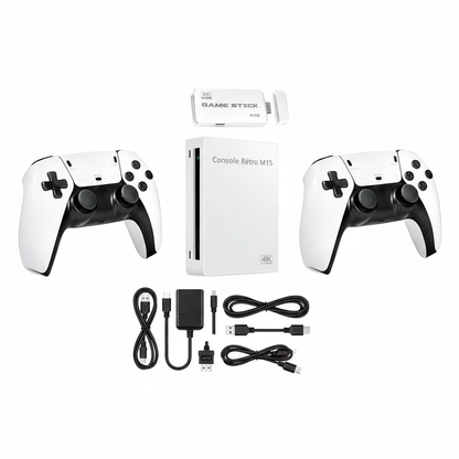 M15 Game Stick 4K HD Retro Handheld Game Consoles Wireless Controller 20000+ Classic Game Portable Video Gaming Player For PS1